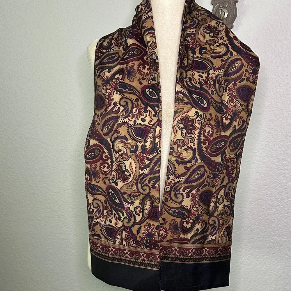 Paisley Patterned Scarf 56”x7.5”